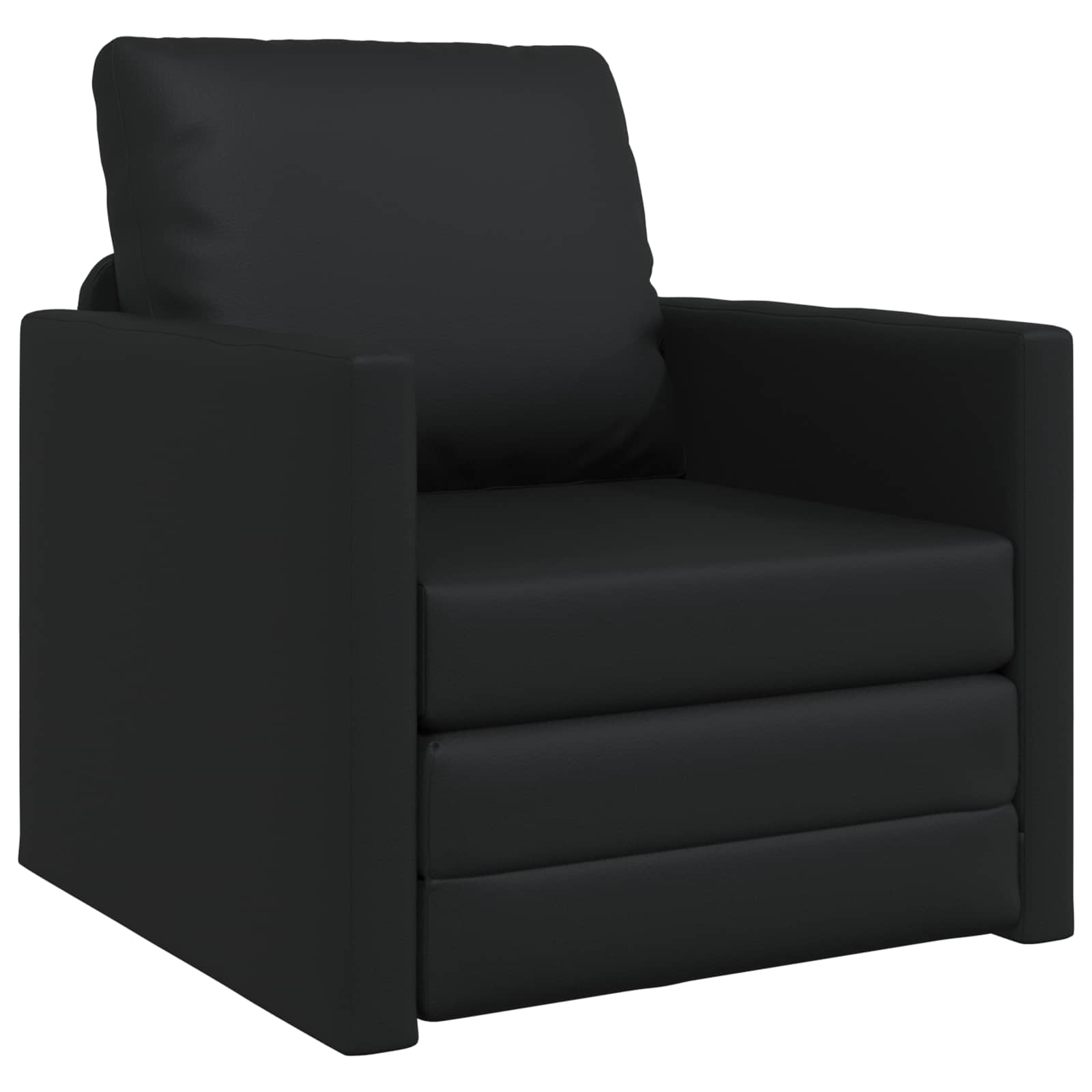 vidaXL Sofa Bed 60cm Czarny Sztuczna skóra