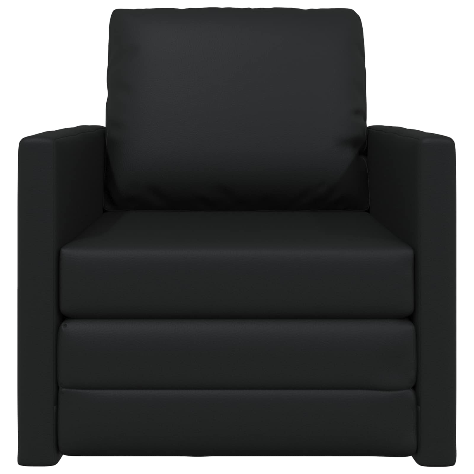 vidaXL Sofa Bed 60cm Czarny Sztuczna skóra