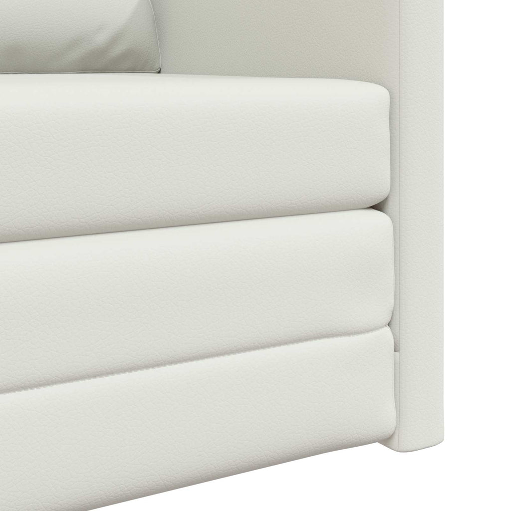 vidaXL Sofa Bed 60cm Biały Sztuczna skóra