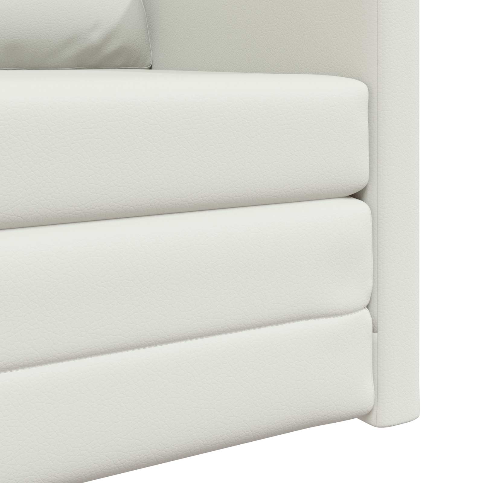 vidaXL Sofa Bed 60cm Biały Sztuczna skóra
