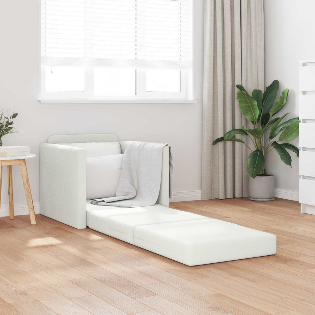 vidaXL Sofa Bed 60cm Biały Sztuczna skóra