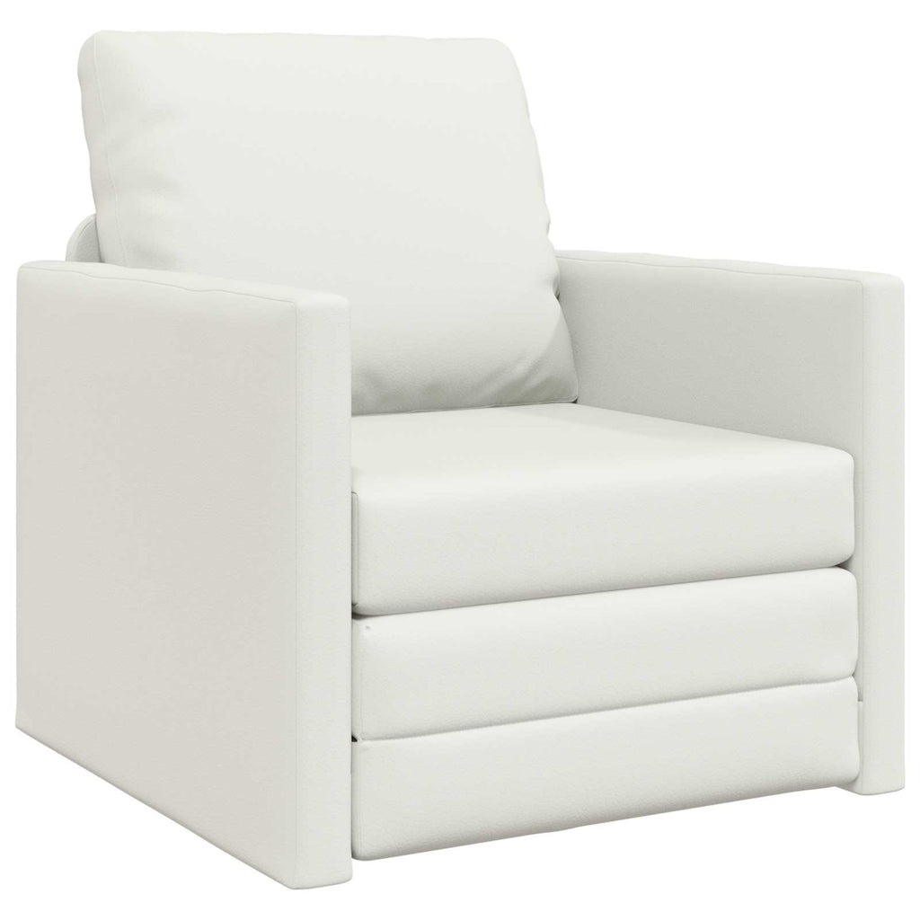 vidaXL Sofa Bed 60cm Biały Sztuczna skóra
