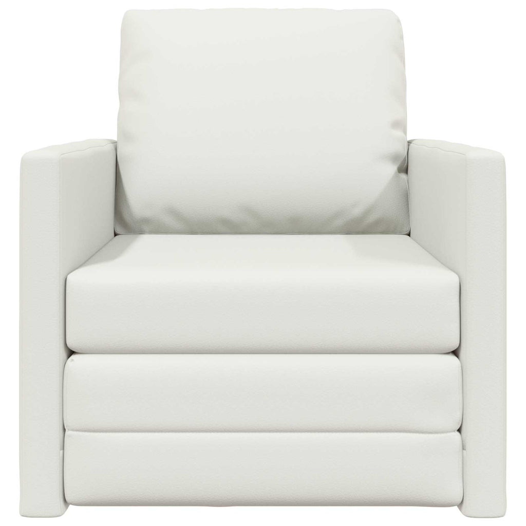 vidaXL Sofa Bed 60cm Biały Sztuczna skóra