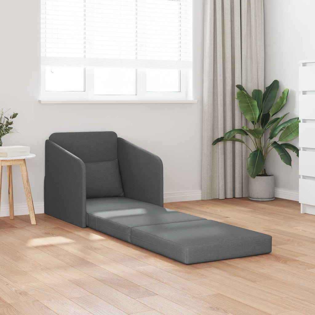 vidaXL Sofa Bed Ciemnoszary 65 x 80 x 83 cm tkanina