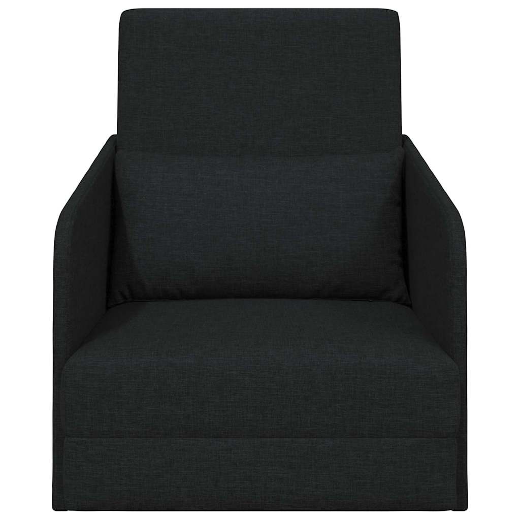 vidaXL Sofa Bed Czarny 65 x 80 x 83 cm tkanina
