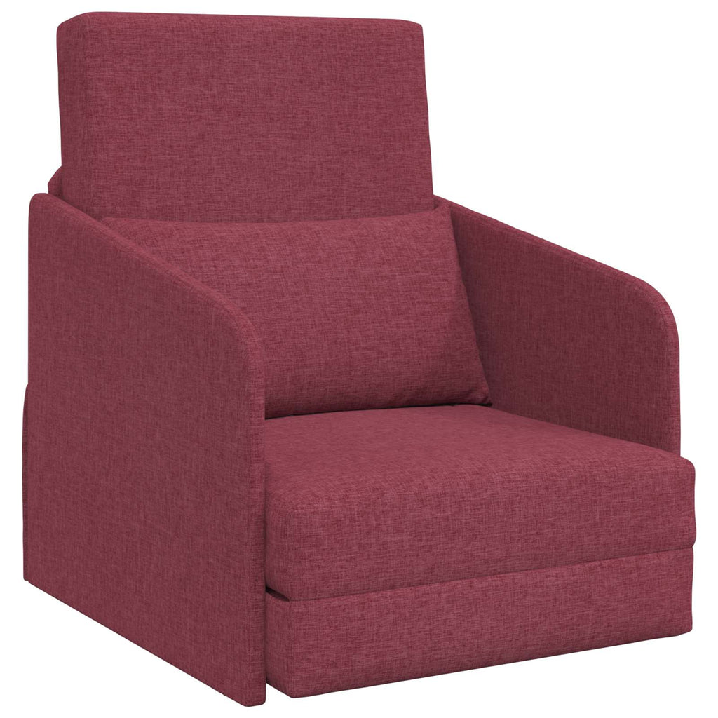 vidaXL Sofa Bed Czerwone wino 65 x 80 x 83 cm tkanina