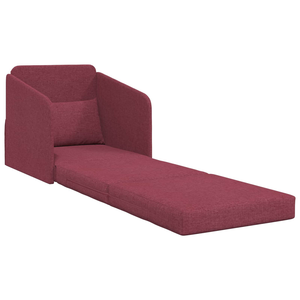 vidaXL Sofa Bed Czerwone wino 65 x 80 x 83 cm tkanina
