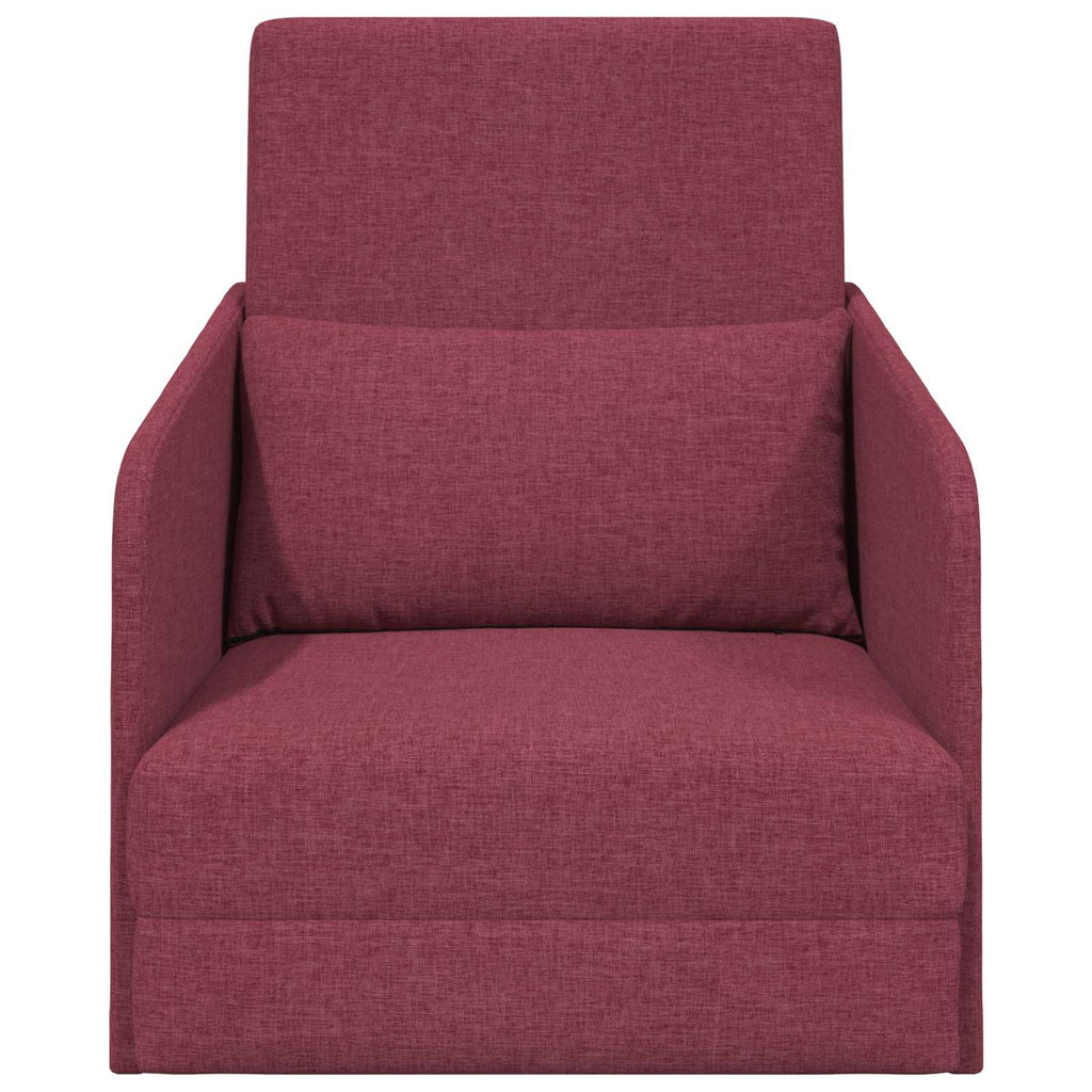 vidaXL Sofa Bed Czerwone wino 65 x 80 x 83 cm tkanina