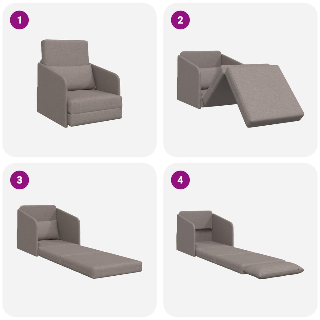 vidaXL Sofa Bed Ciemnoszary 65 x 80 x 83 cm tkanina