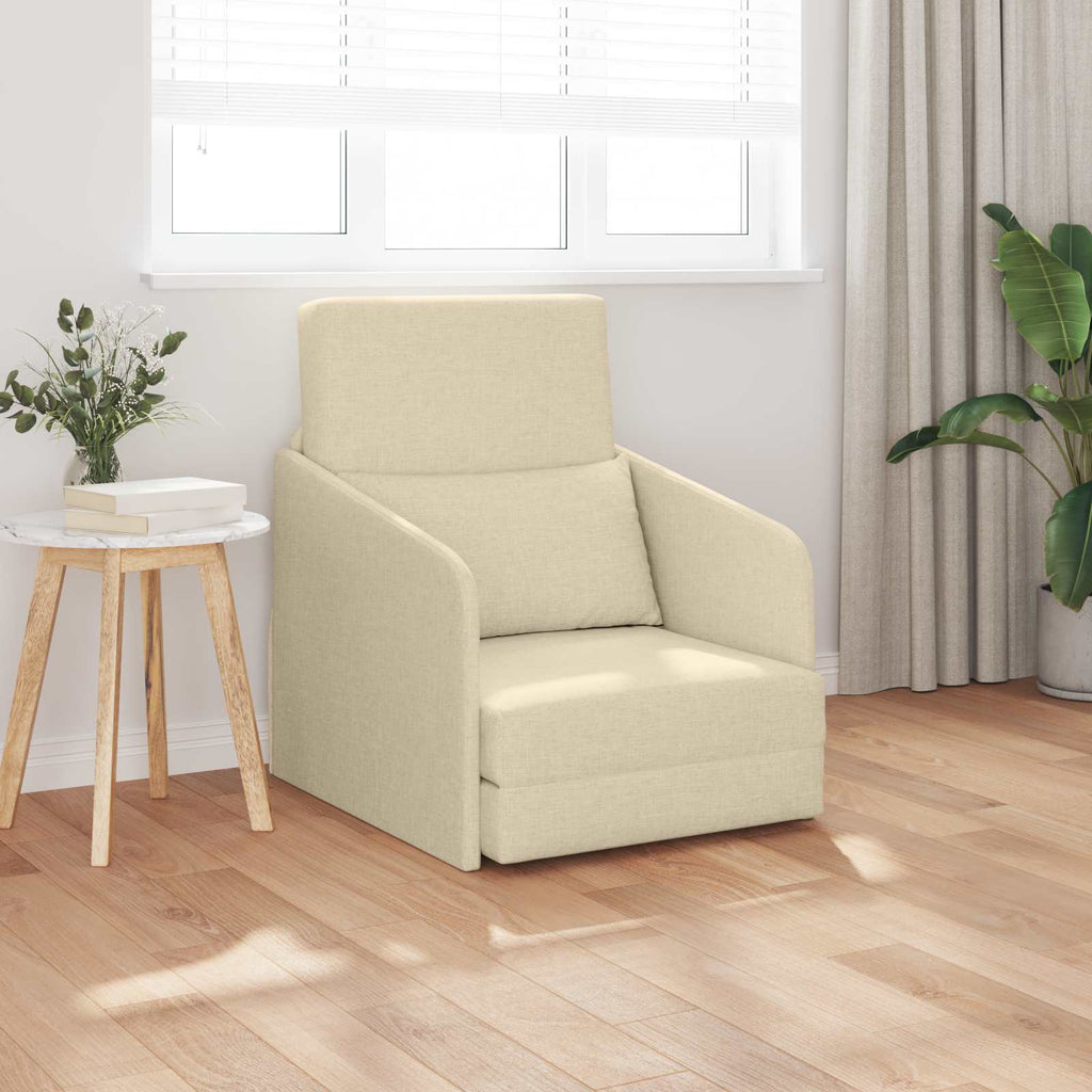 vidaXL Sofa Bed Kremowy 65 x 80 x 83 cm tkanina
