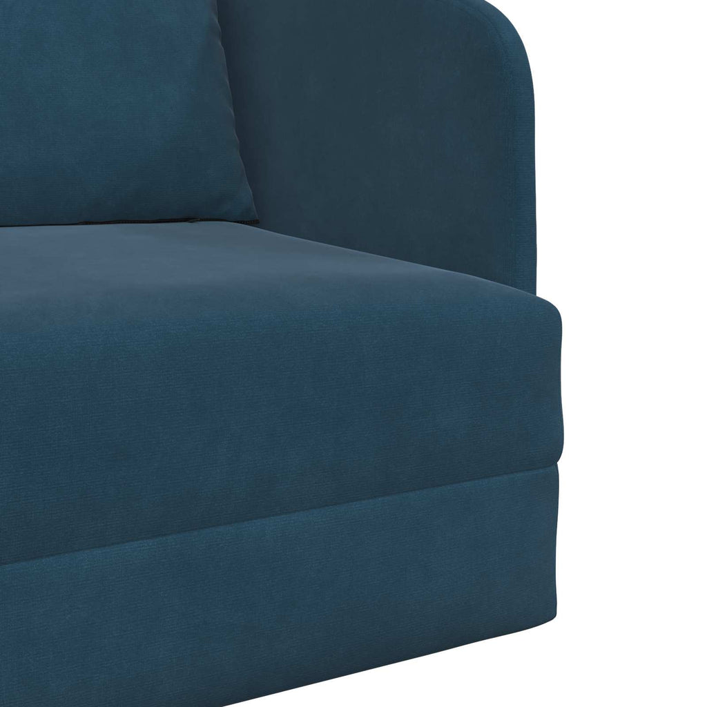 vidaXL Sofa Bed Niebieski 65 x 80 x 83 cm Aksamit
