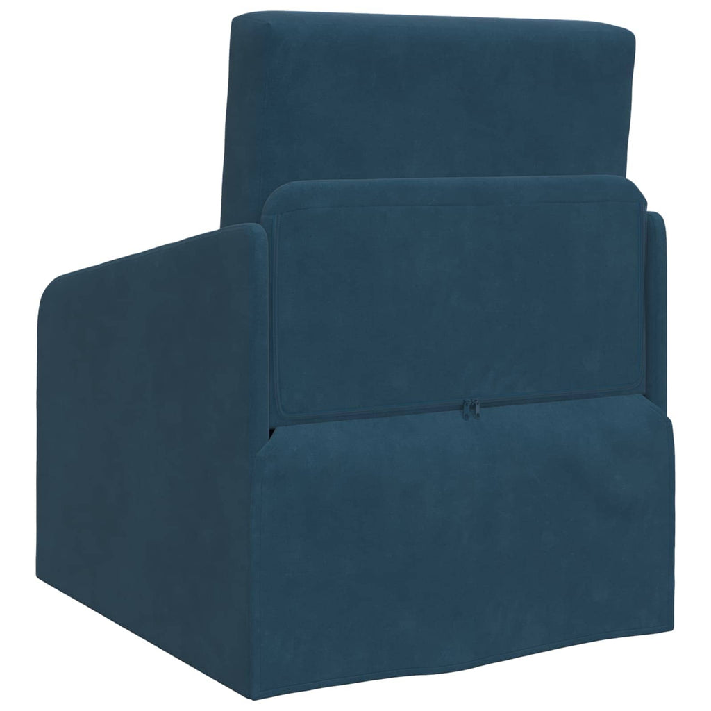 vidaXL Sofa Bed Niebieski 65 x 80 x 83 cm Aksamit