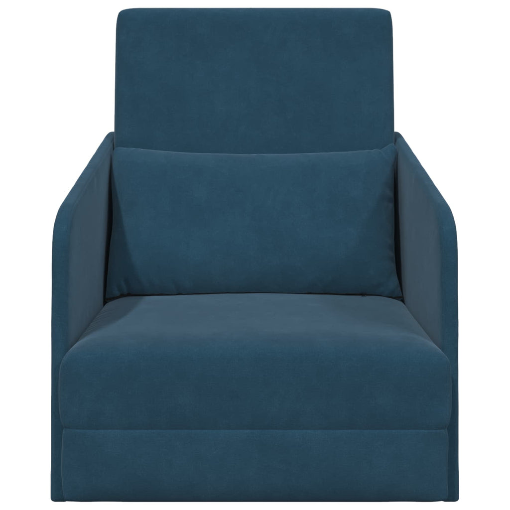 vidaXL Sofa Bed Niebieski 65 x 80 x 83 cm Aksamit