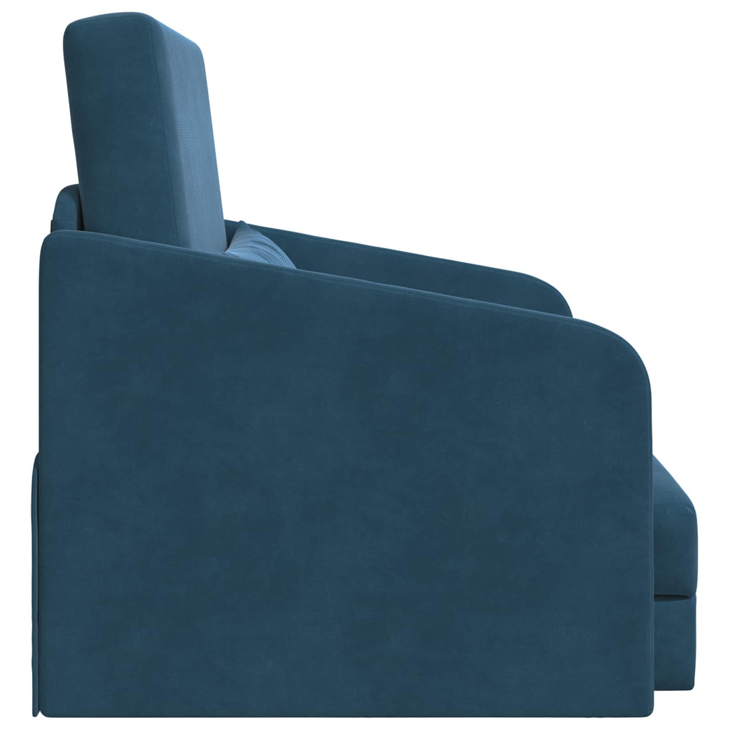 vidaXL Sofa Bed Niebieski 65 x 80 x 83 cm Aksamit