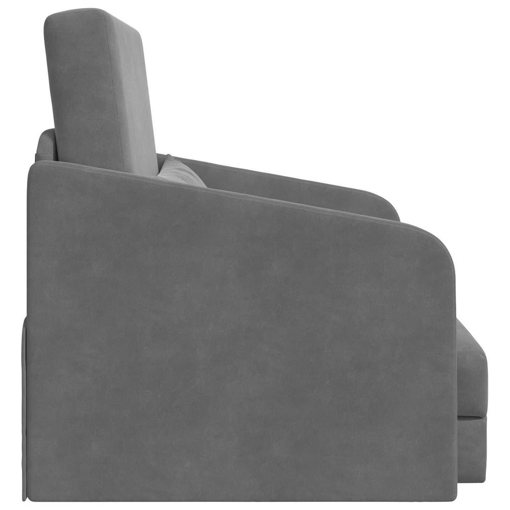 vidaXL Sofa Bed Ciemnoszary 65 x 80 x 83 cm Aksamit