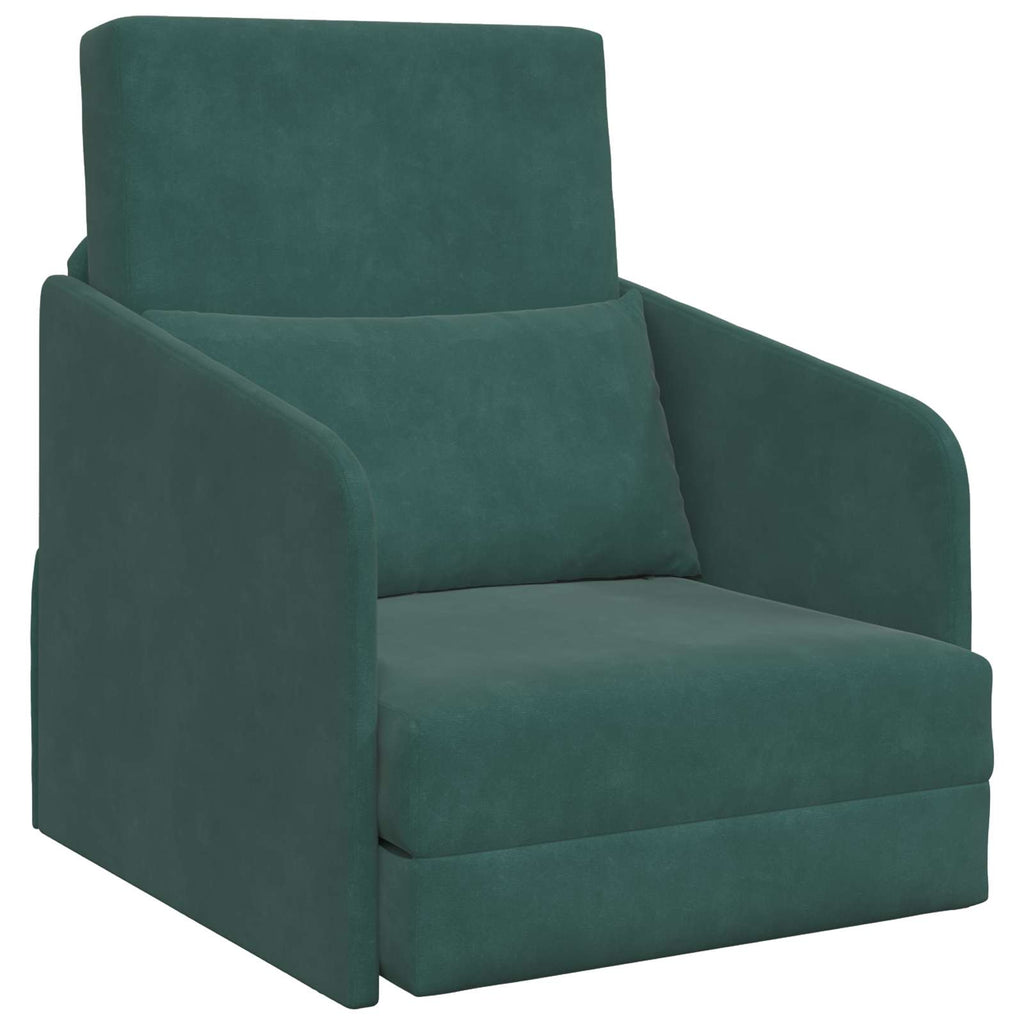 vidaXL Sofa Bed Ciemna zieleń 65 x 80 x 83 cm Aksamit