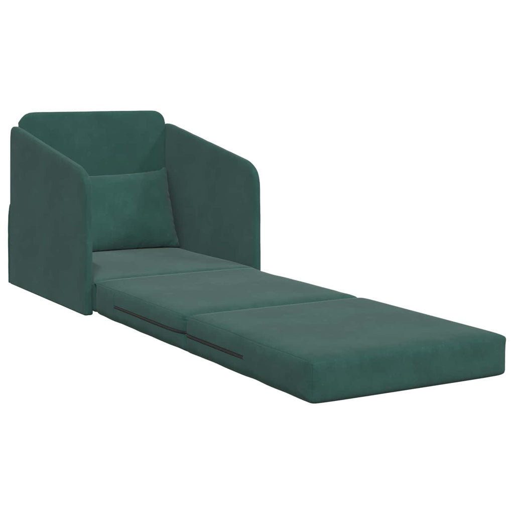 vidaXL Sofa Bed Ciemna zieleń 65 x 80 x 83 cm Aksamit