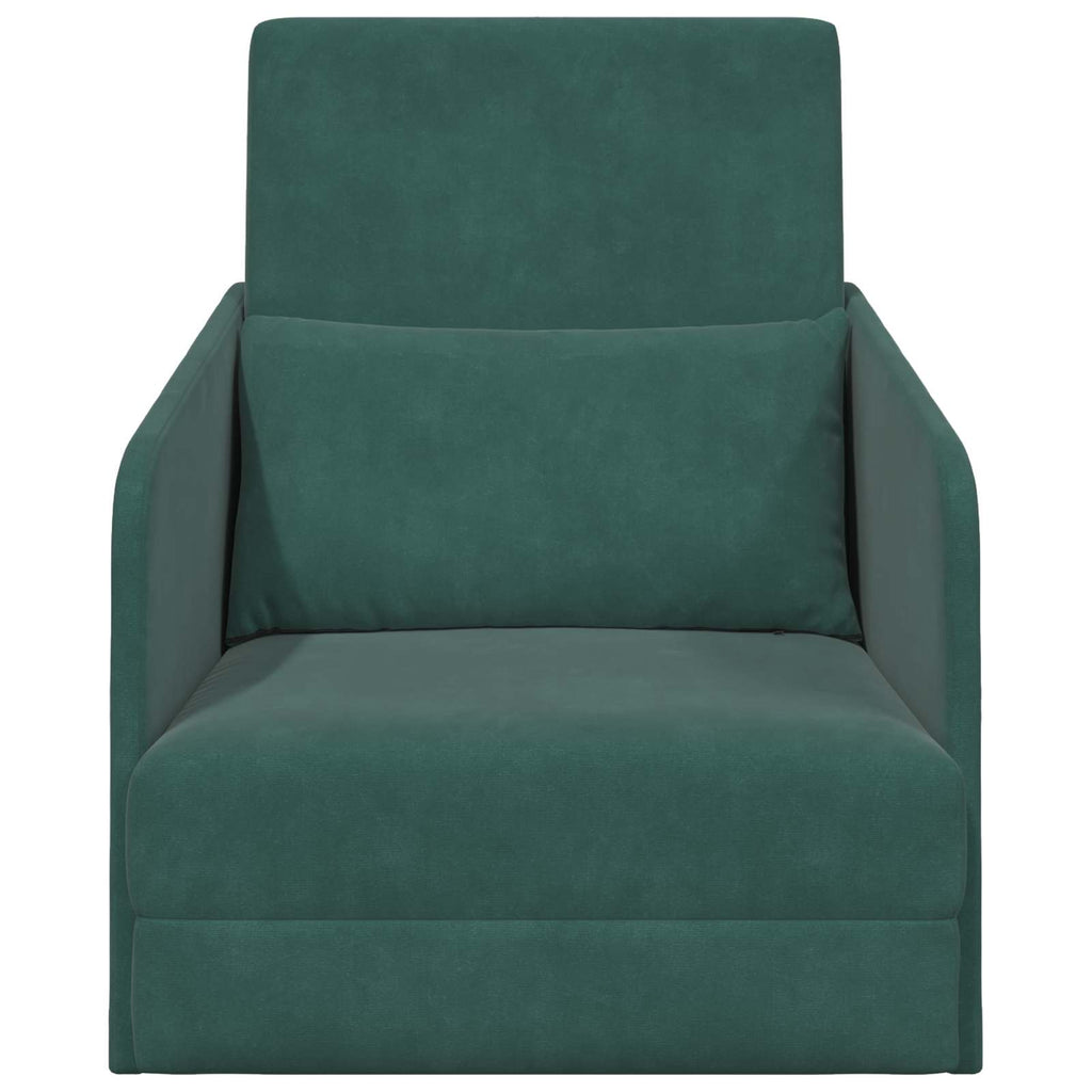 vidaXL Sofa Bed Ciemna zieleń 65 x 80 x 83 cm Aksamit