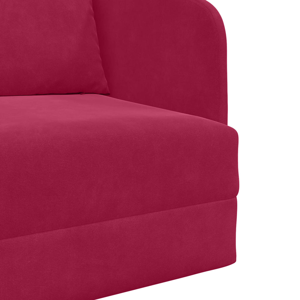 vidaXL Sofa Bed Czerwone wino 65 x 80 x 83 cm Aksamit