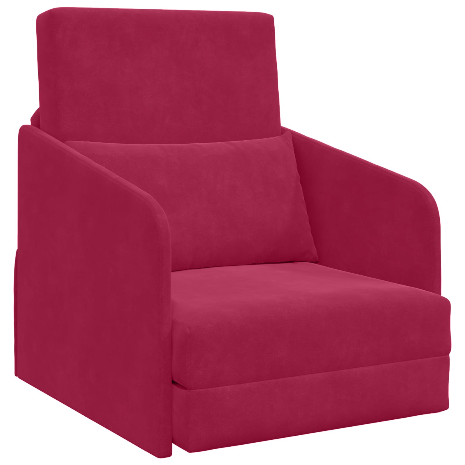 vidaXL Sofa Bed Czerwone wino 65 x 80 x 83 cm Aksamit