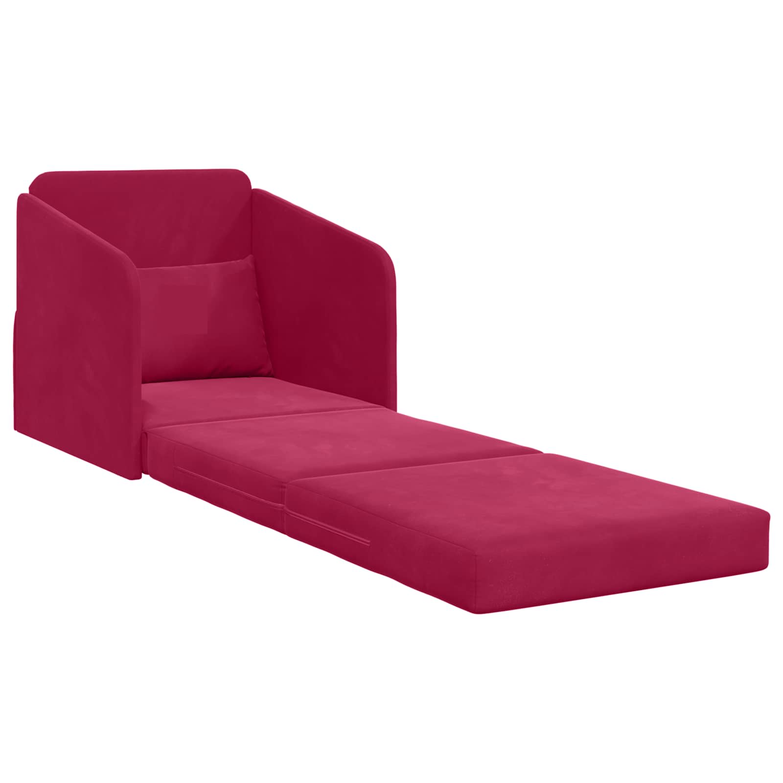 vidaXL Sofa Bed Czerwone wino 65 x 80 x 83 cm Aksamit