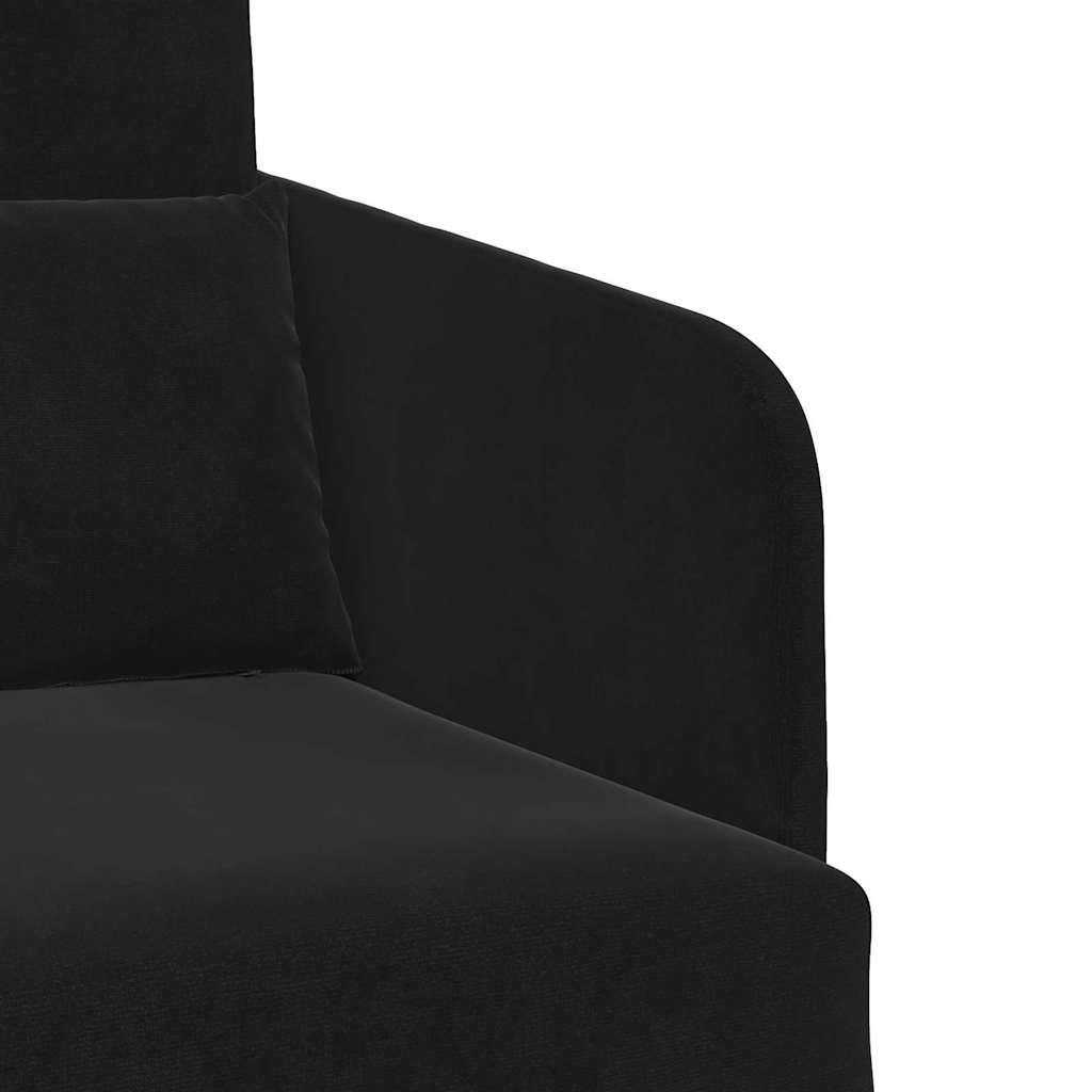 vidaXL Sofa Bed Czarny 65 x 80 x 83 cm Aksamit