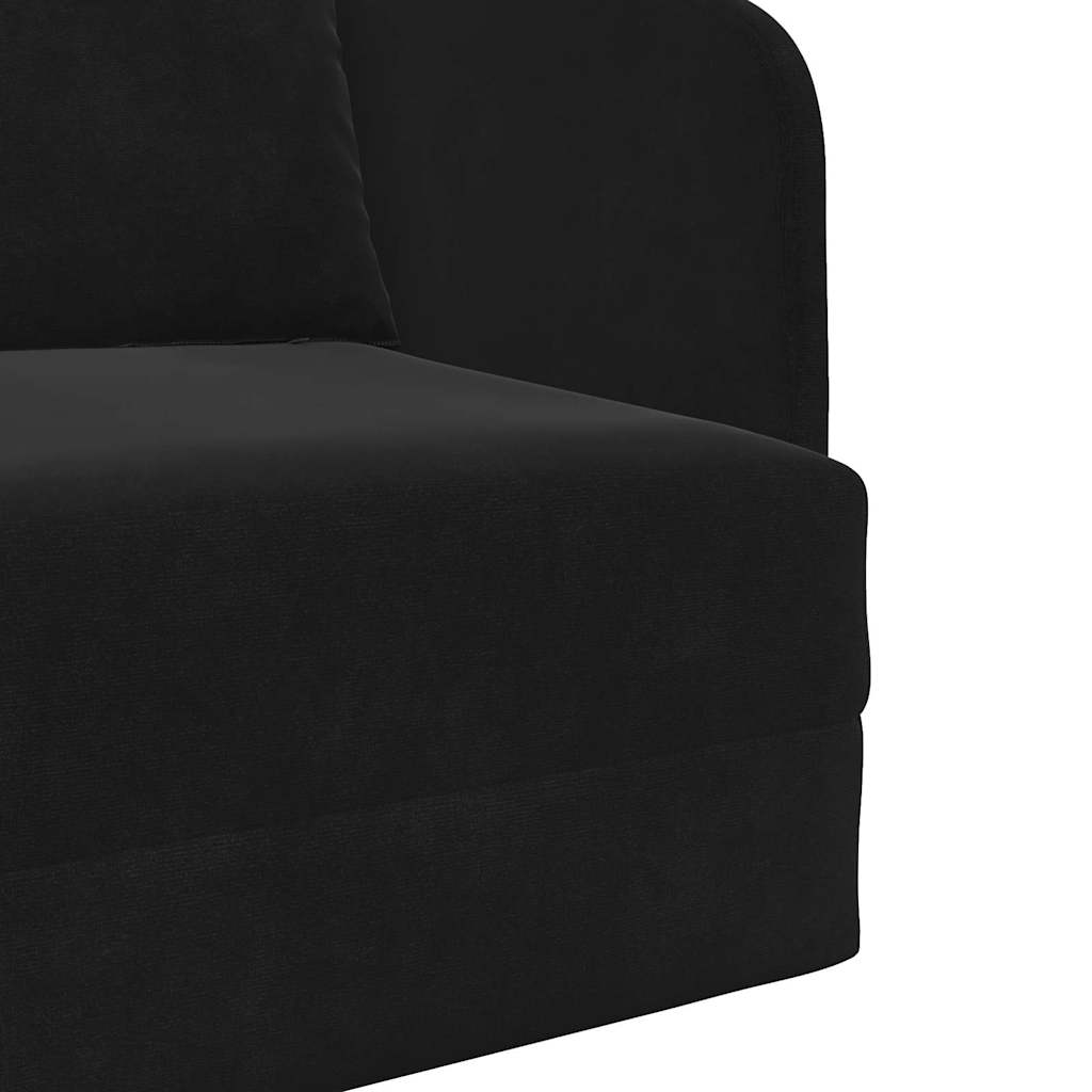vidaXL Sofa Bed Czarny 65 x 80 x 83 cm Aksamit