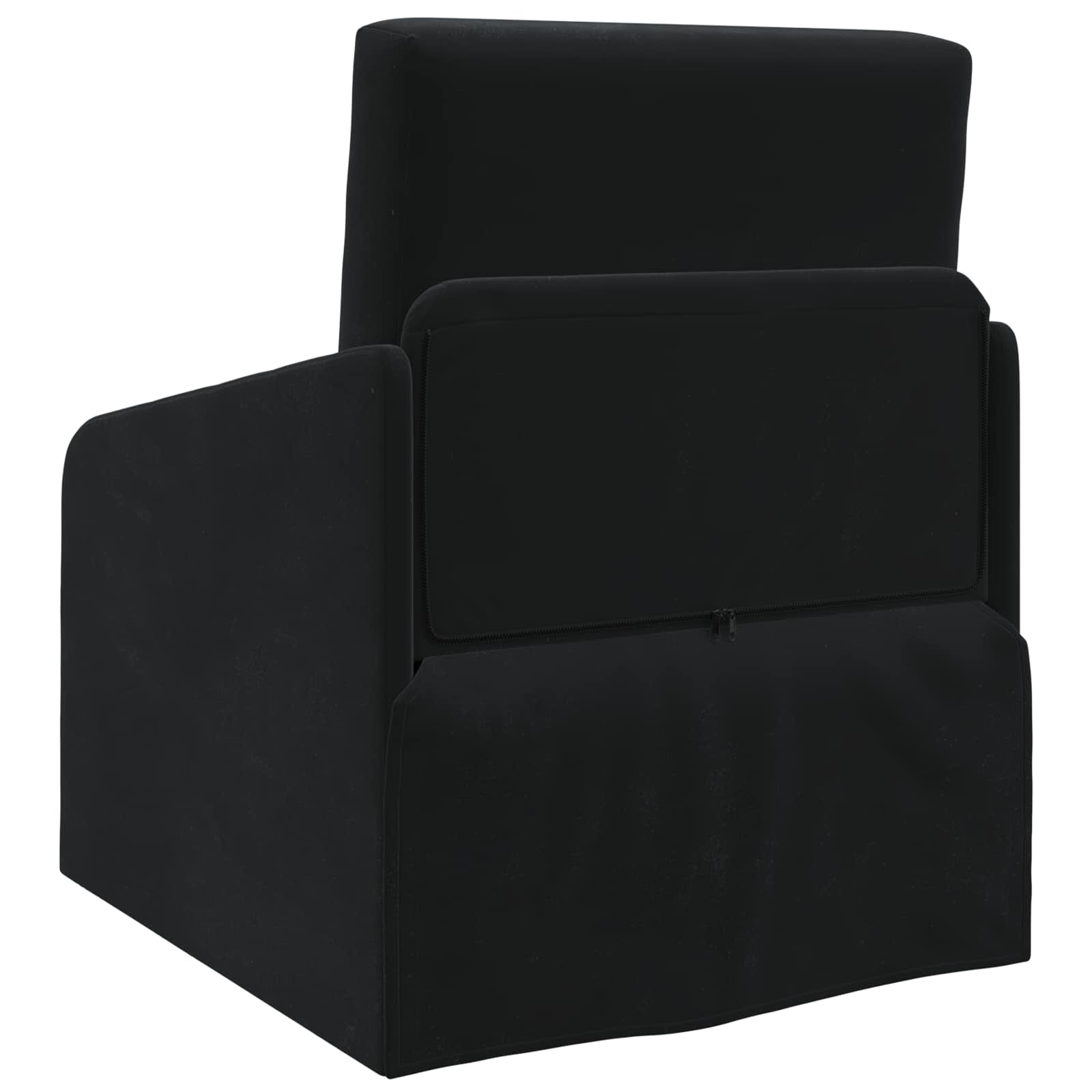 vidaXL Sofa Bed Czarny 65 x 80 x 83 cm Aksamit