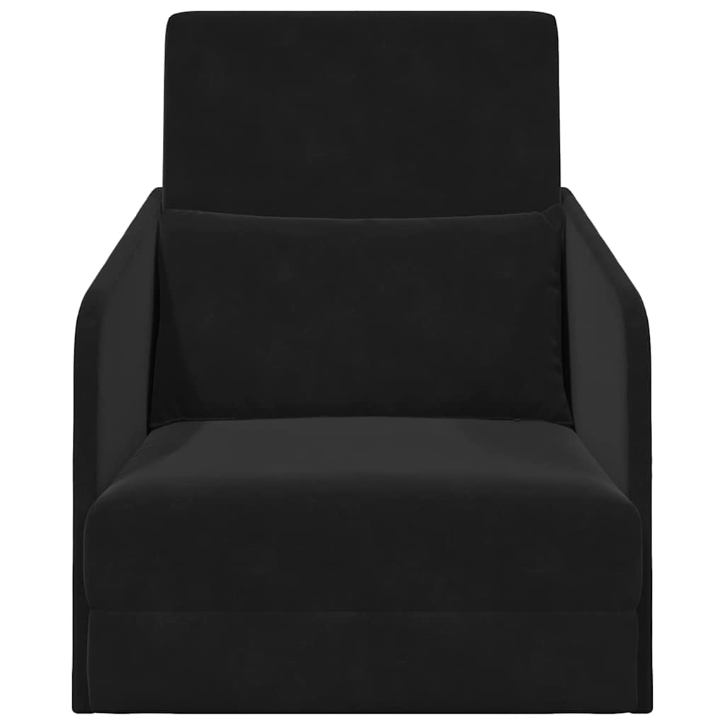 vidaXL Sofa Bed Czarny 65 x 80 x 83 cm Aksamit