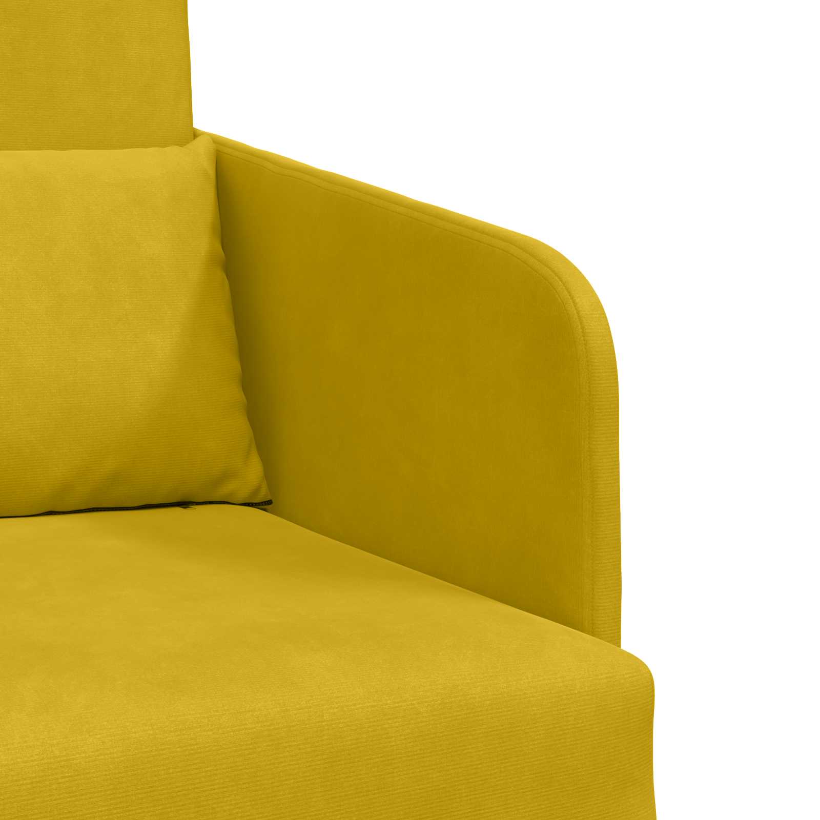 vidaXL Sofa Bed Żółty 65 x 80 x 83 cm Aksamit