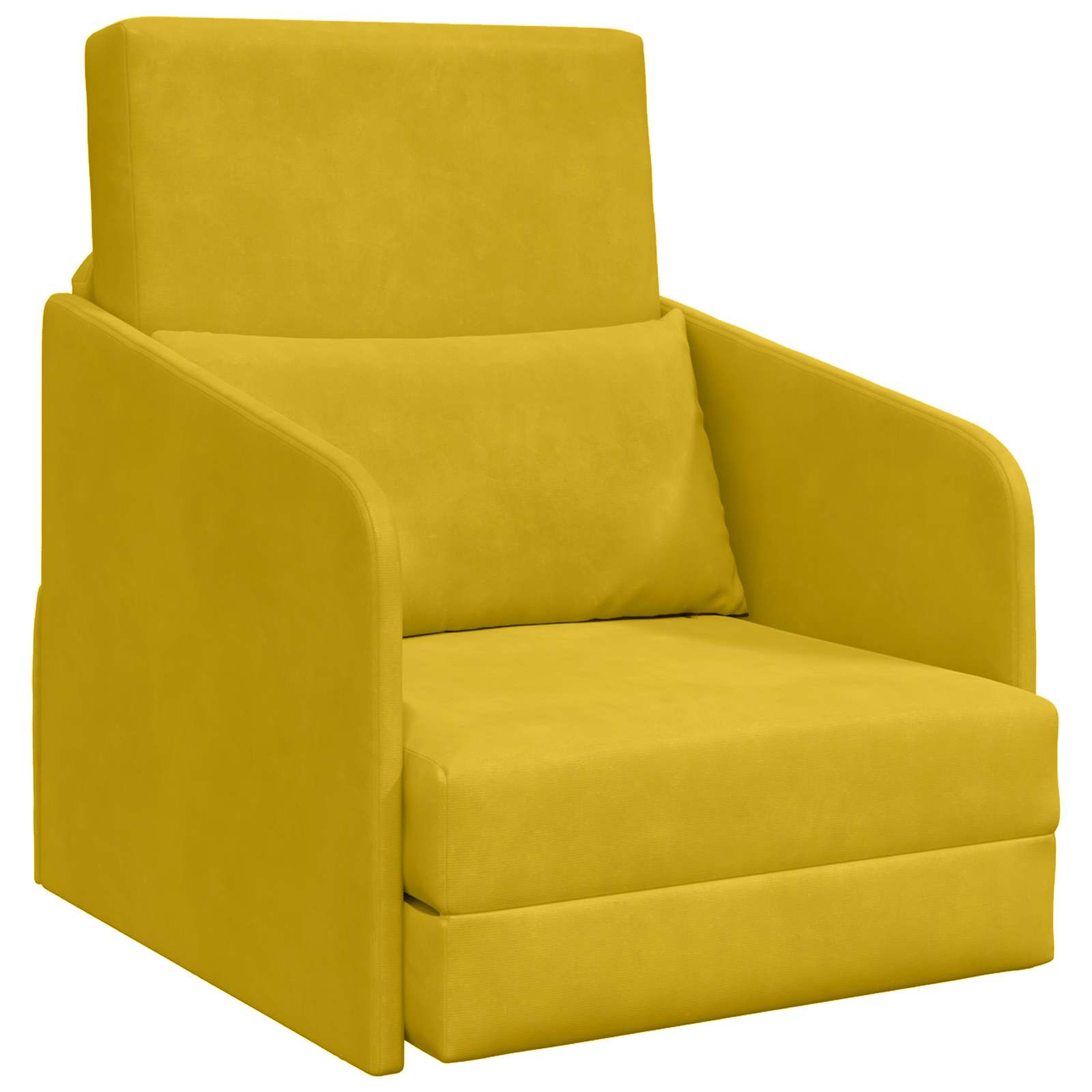 vidaXL Sofa Bed Żółty 65 x 80 x 83 cm Aksamit