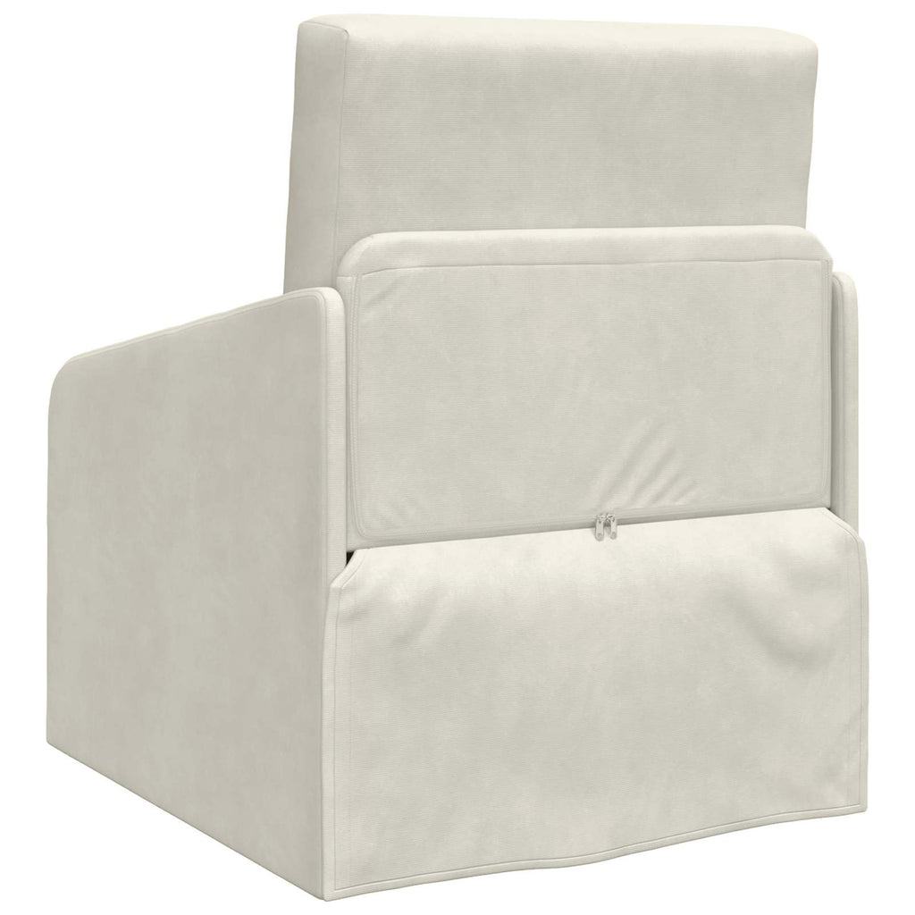 vidaXL Sofa Bed Kremowy 65 x 80 x 83 cm Aksamit