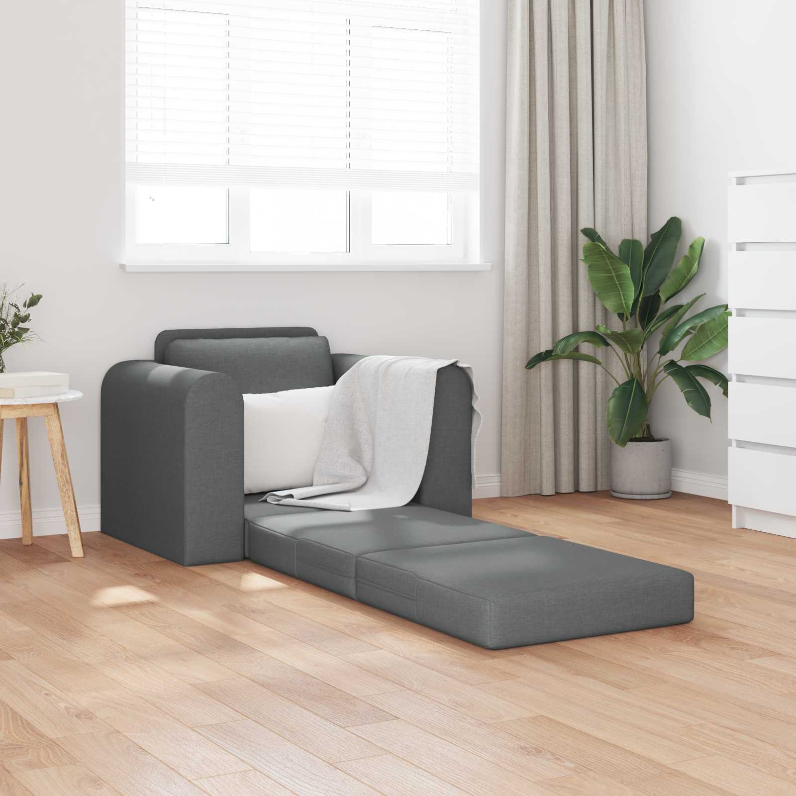 vidaXL Sofa Bed Ciemnoszary 98 x 71 x 83 cm tkanina
