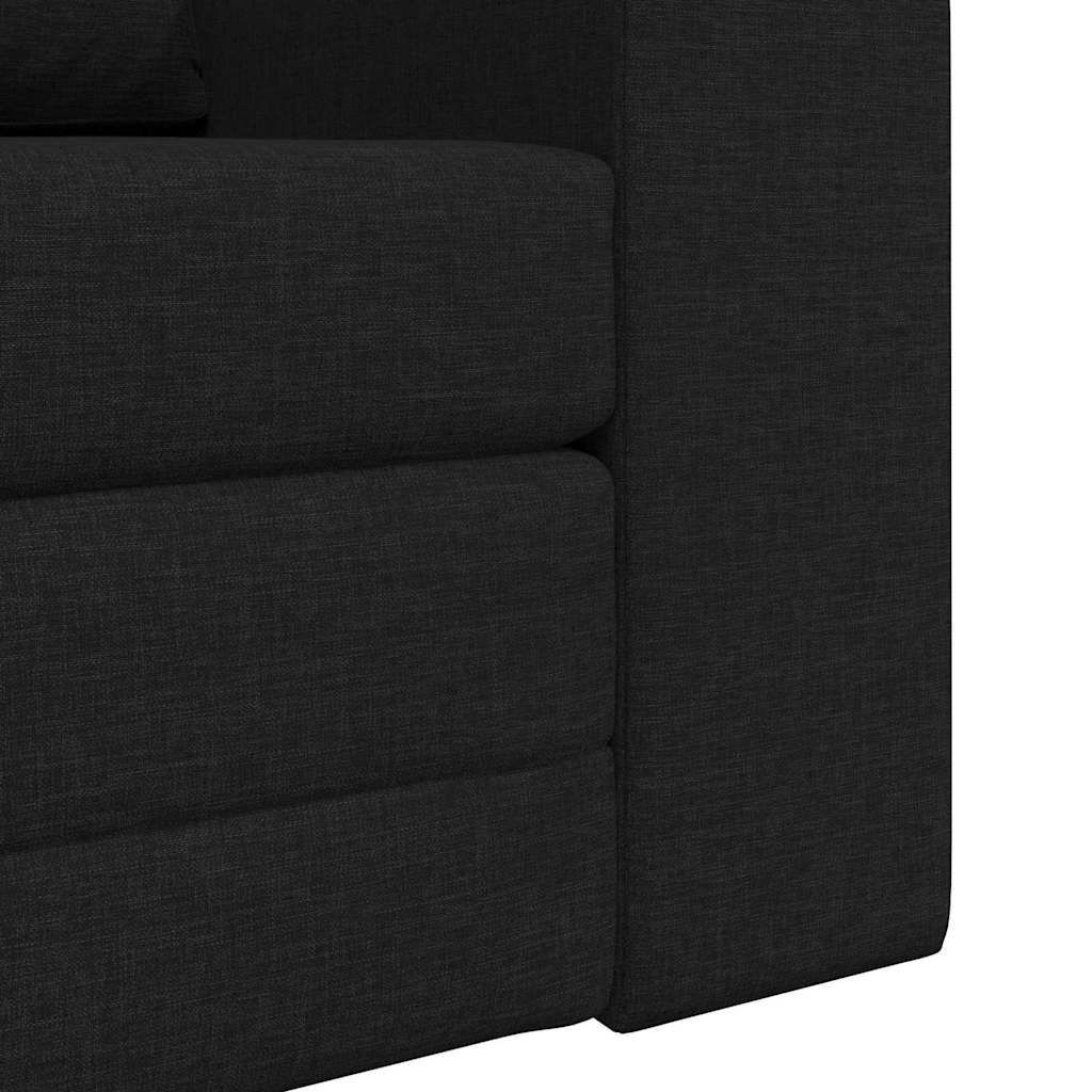 vidaXL Sofa Bed Czarny 98 x 71 x 83 cm tkanina