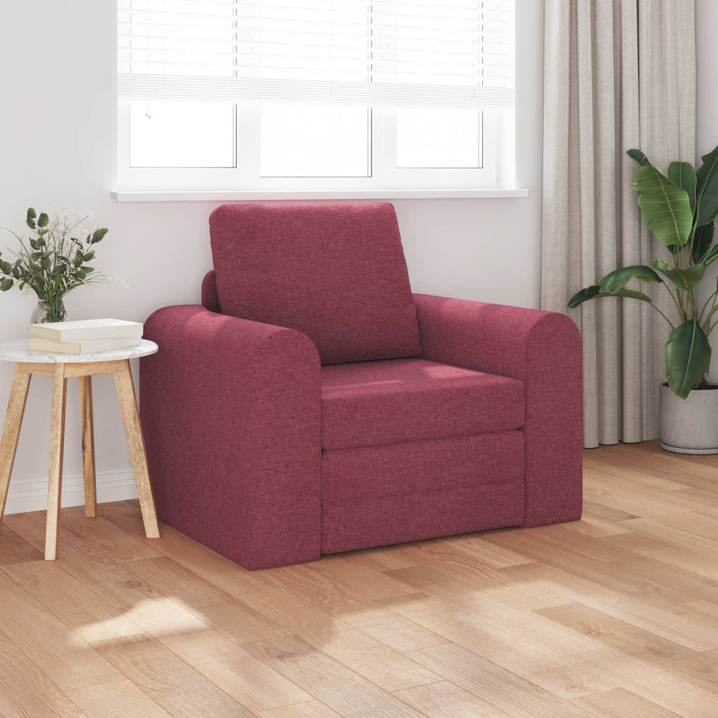 vidaXL Sofa Bed Czerwone wino 98 x 71 x 83 cm tkanina