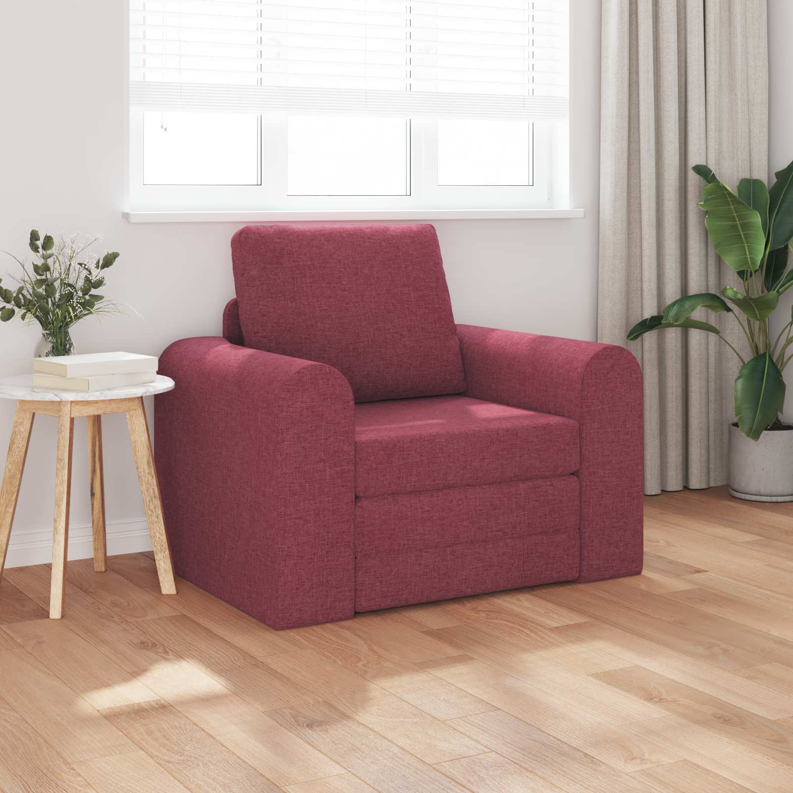 vidaXL Sofa Bed Czerwone wino 98 x 71 x 83 cm tkanina