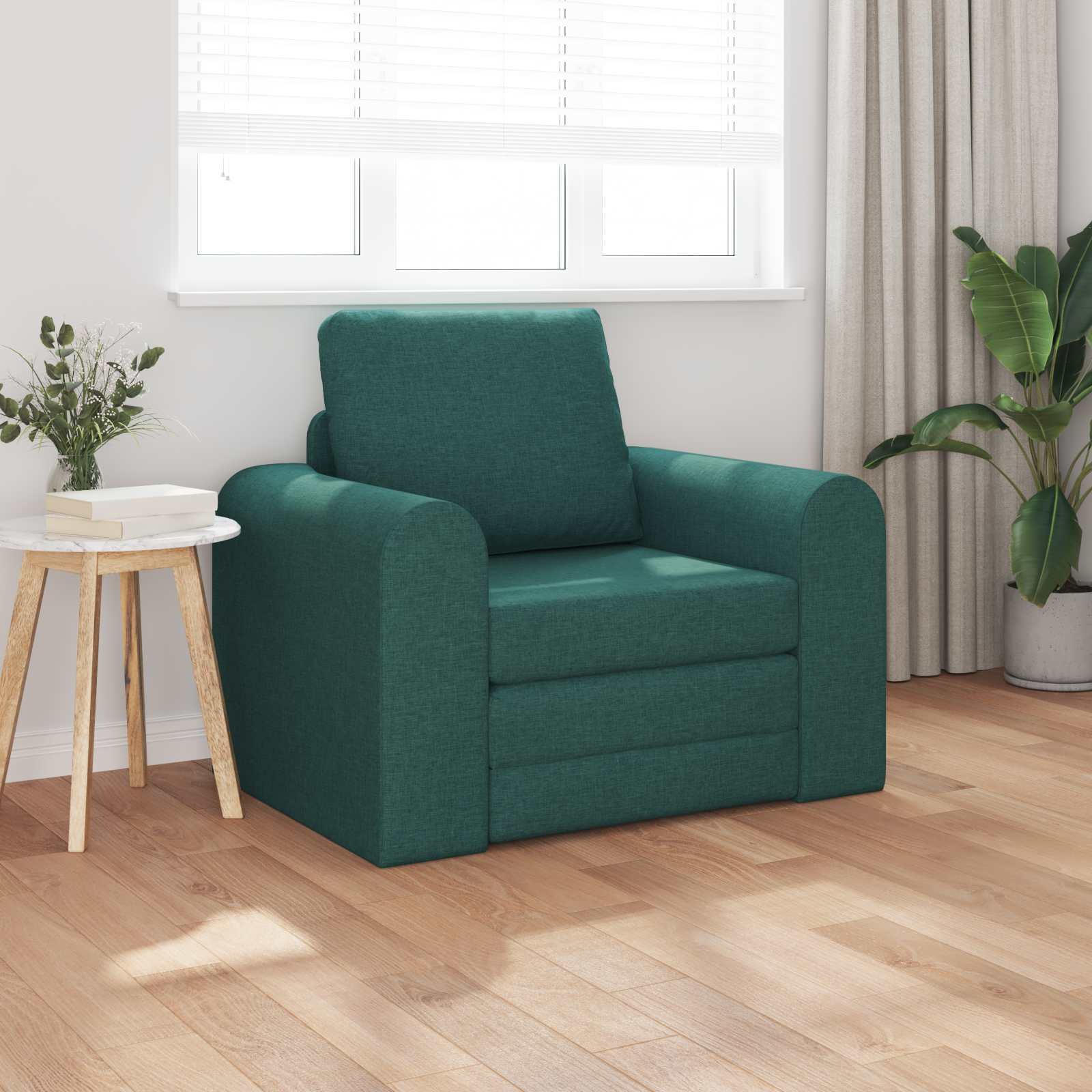 vidaXL Sofa Bed Ciemna zieleń 98 x 71 x 83 cm tkanina