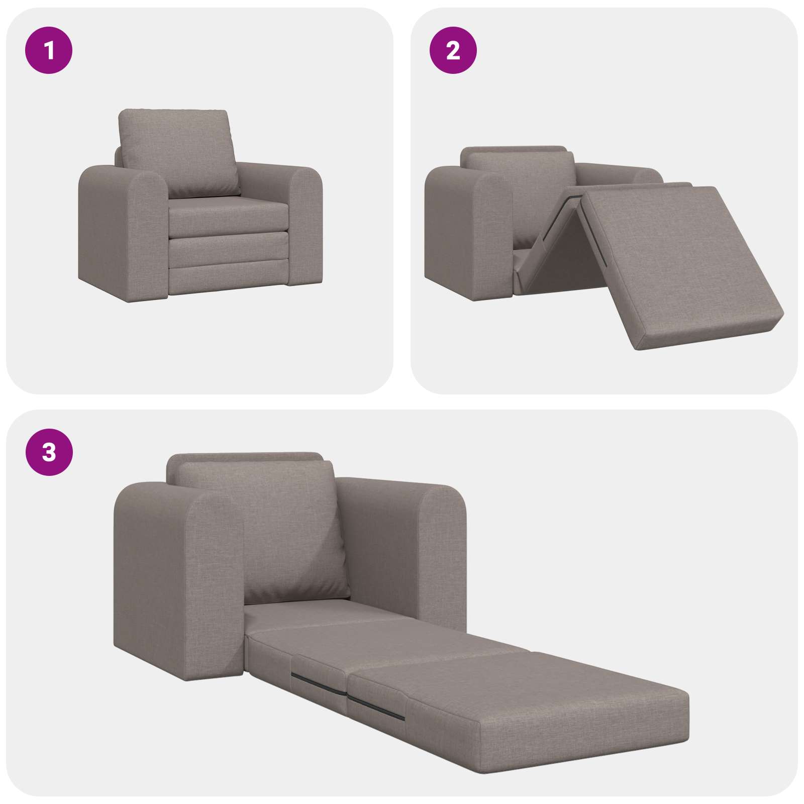 vidaXL Sofa Bed Ciemnoszary 98 x 71 x 83 cm tkanina