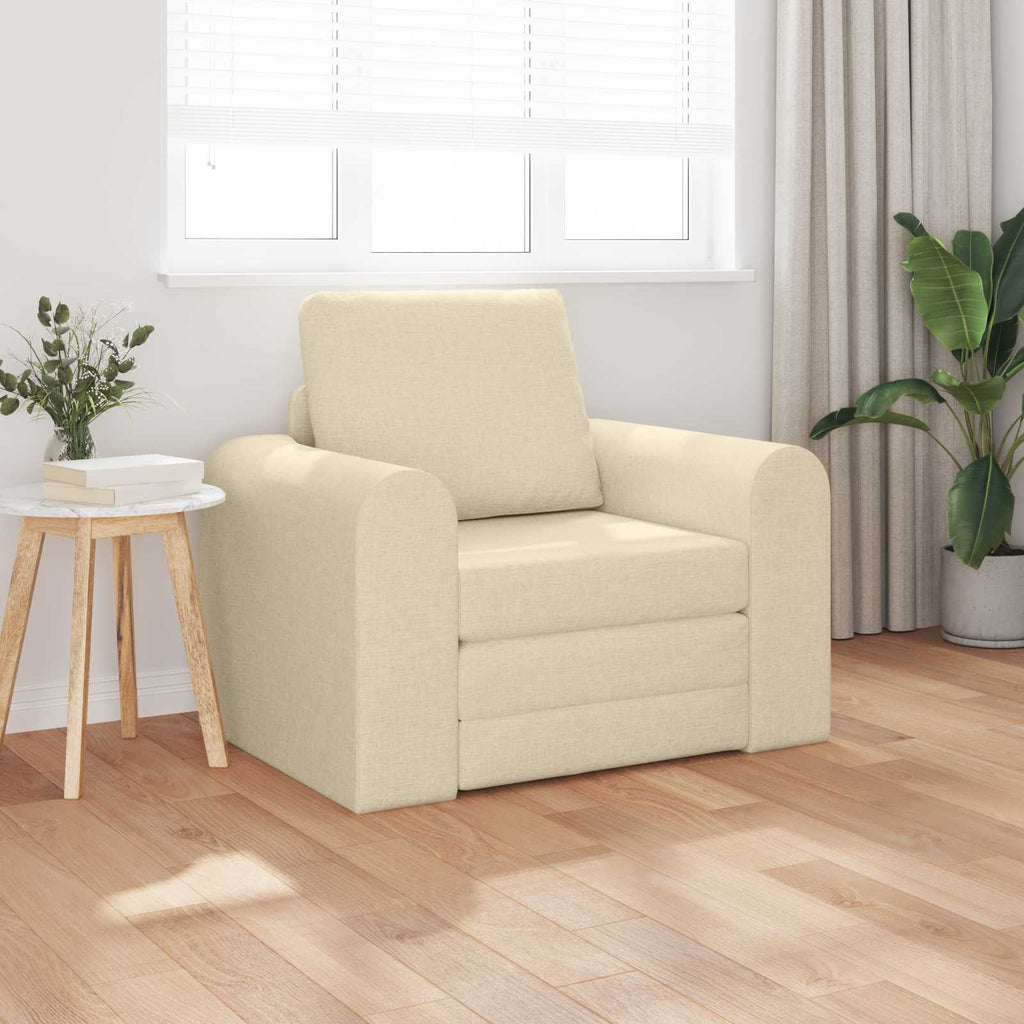 vidaXL Sofa Bed Kremowy 98 x 71 x 83 cm tkanina