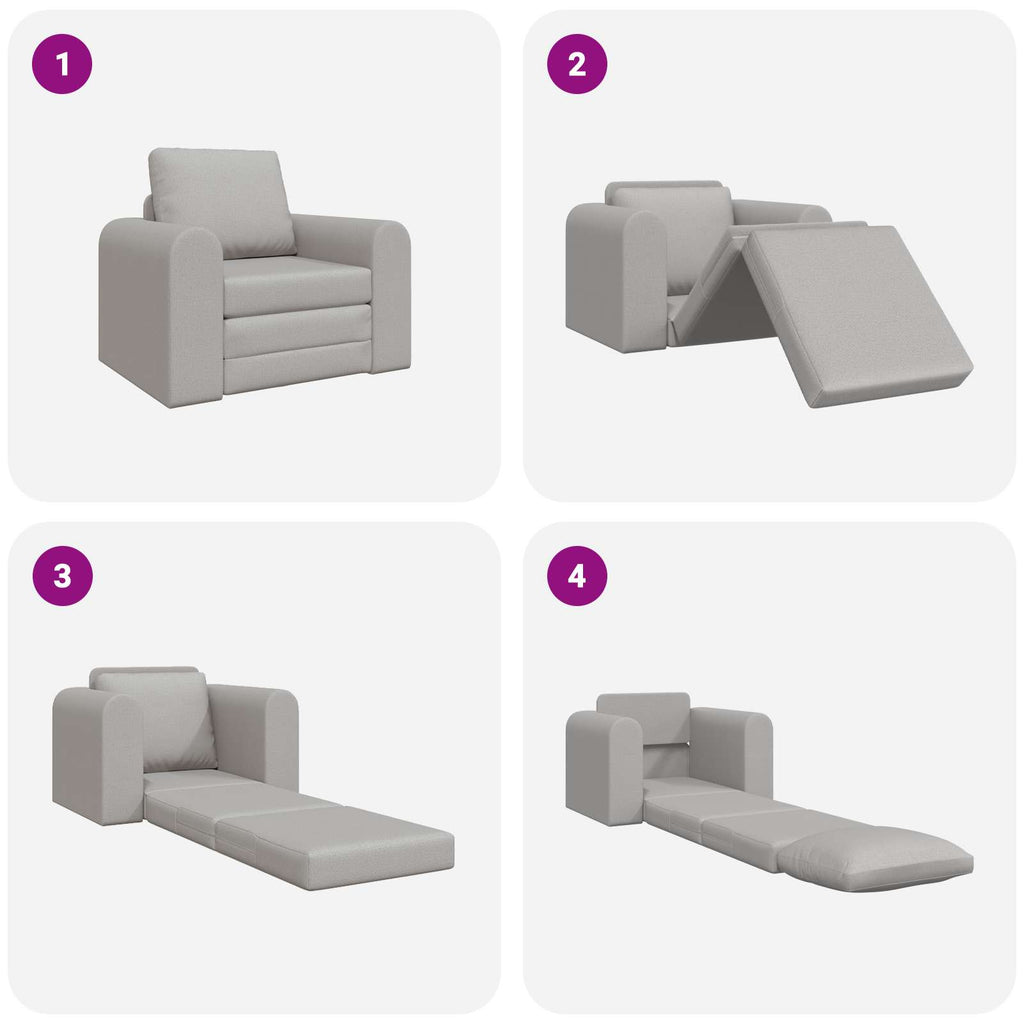 vidaXL Sofa Bed Szary chmur 98 x 71 x 83 cm tkanina