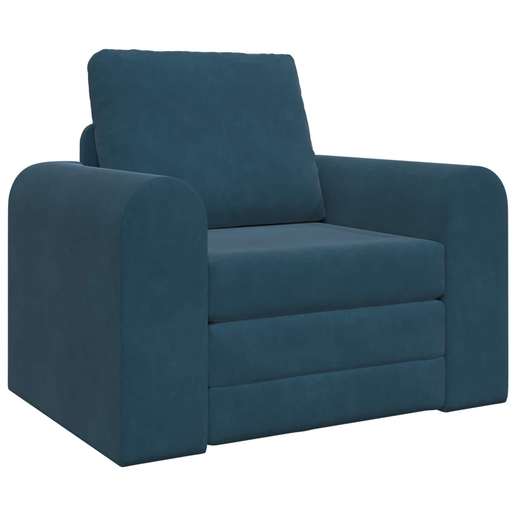 vidaXL Sofa Bed Niebieski 98 x 71 x 83 cm Aksamit