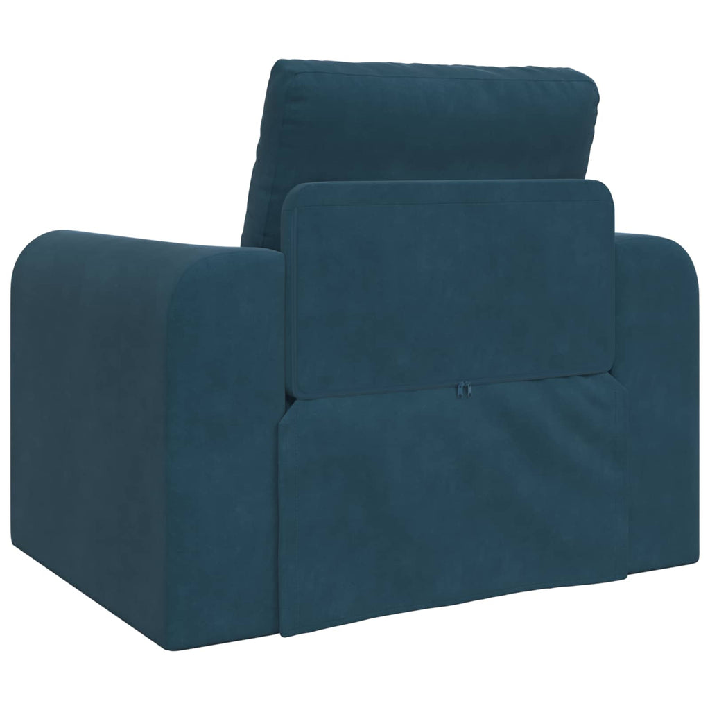 vidaXL Sofa Bed Niebieski 98 x 71 x 83 cm Aksamit