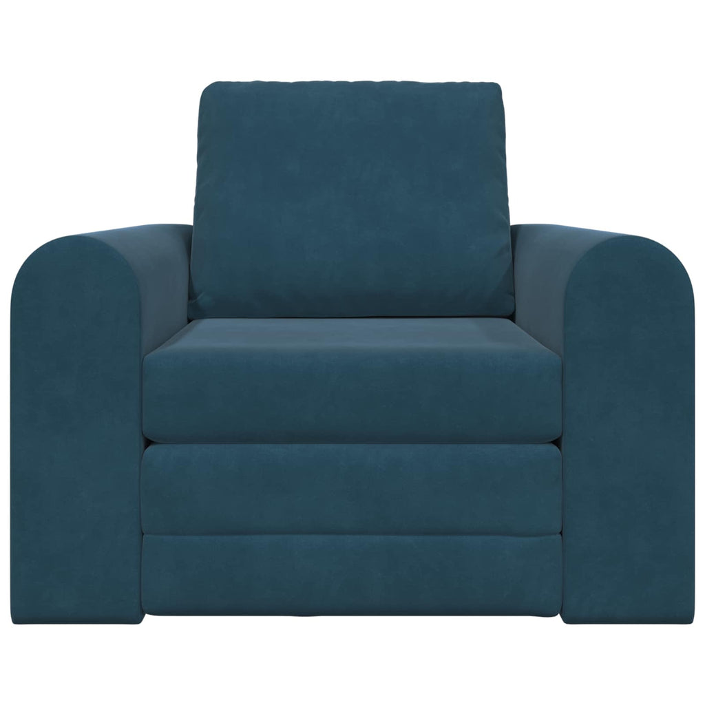 vidaXL Sofa Bed Niebieski 98 x 71 x 83 cm Aksamit