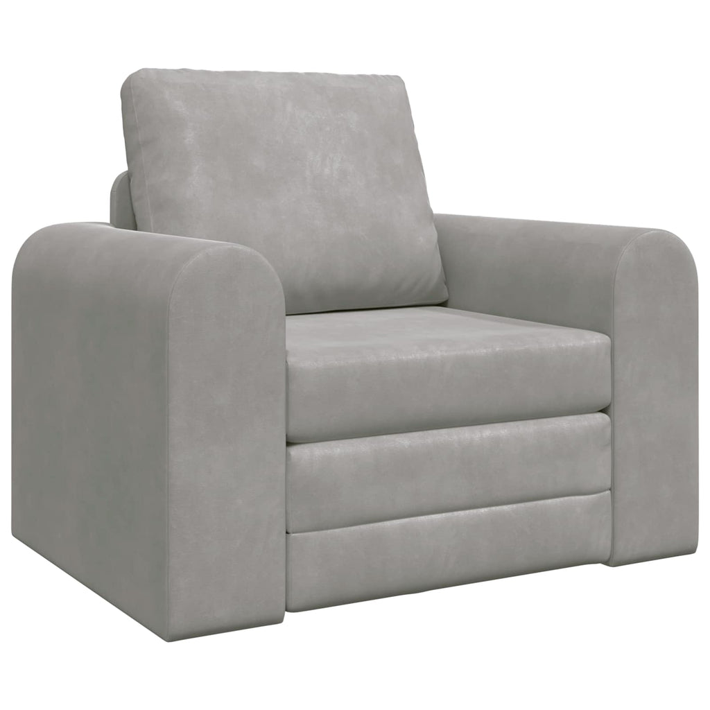 vidaXL Sofa Bed Jasnoszary 98 x 71 x 83 cm Aksamit