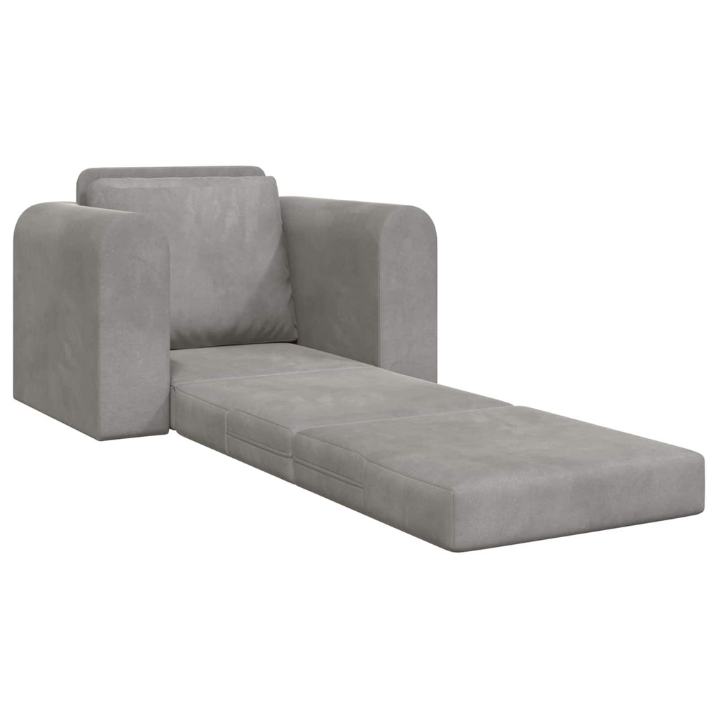 vidaXL Sofa Bed Jasnoszary 98 x 71 x 83 cm Aksamit