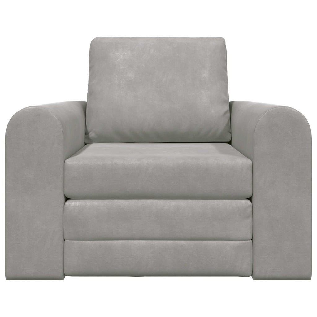 vidaXL Sofa Bed Jasnoszary 98 x 71 x 83 cm Aksamit