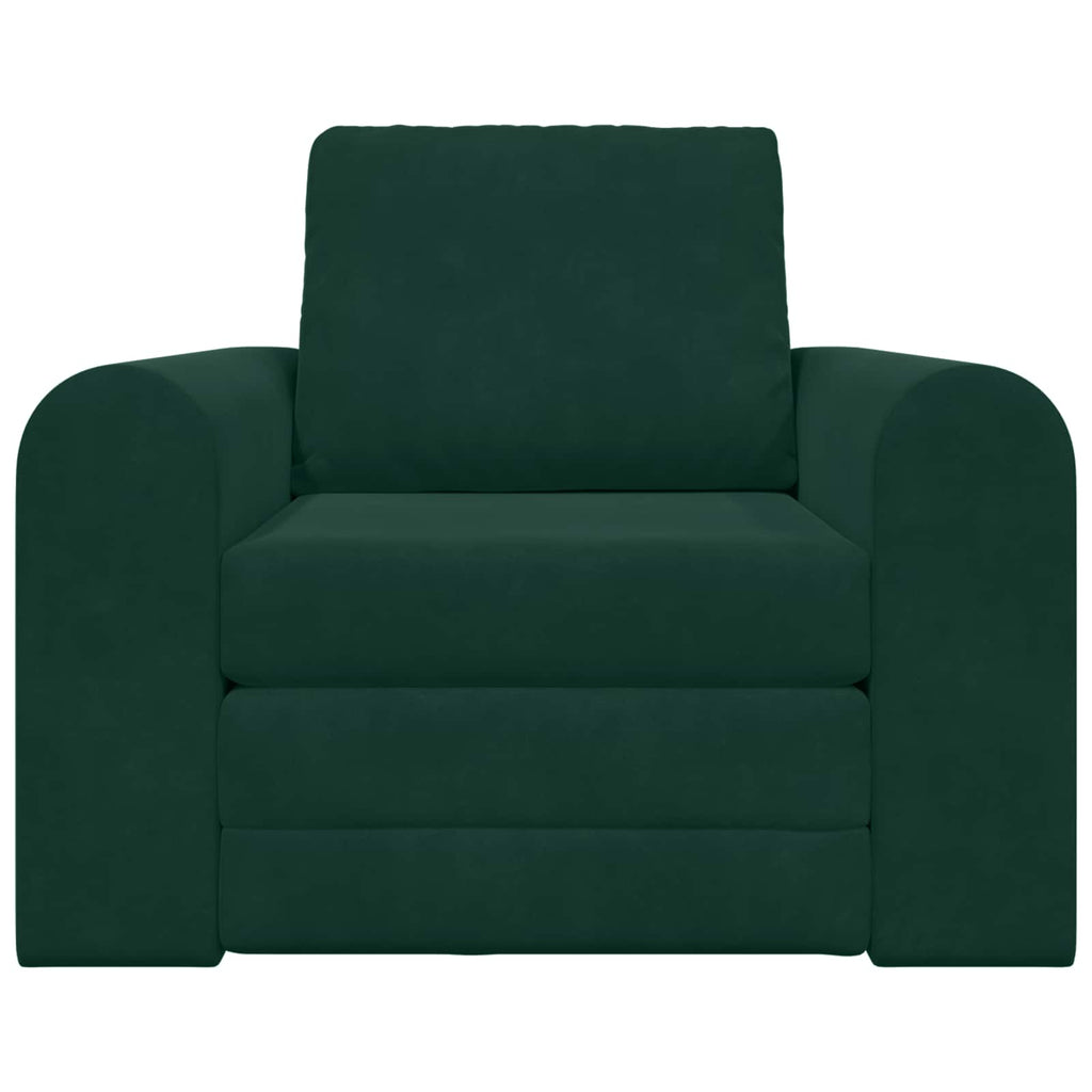 vidaXL Sofa Bed Ciemna zieleń 98 x 71 x 83 cm Aksamit