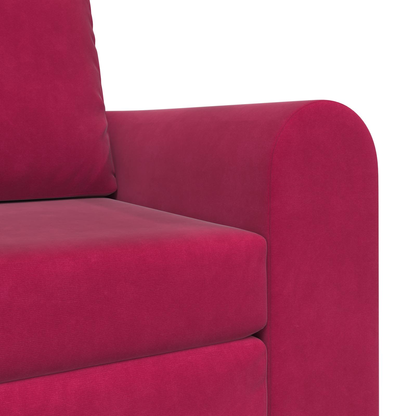vidaXL Sofa Bed Czerwone wino 98 x 71 x 83 cm Aksamit