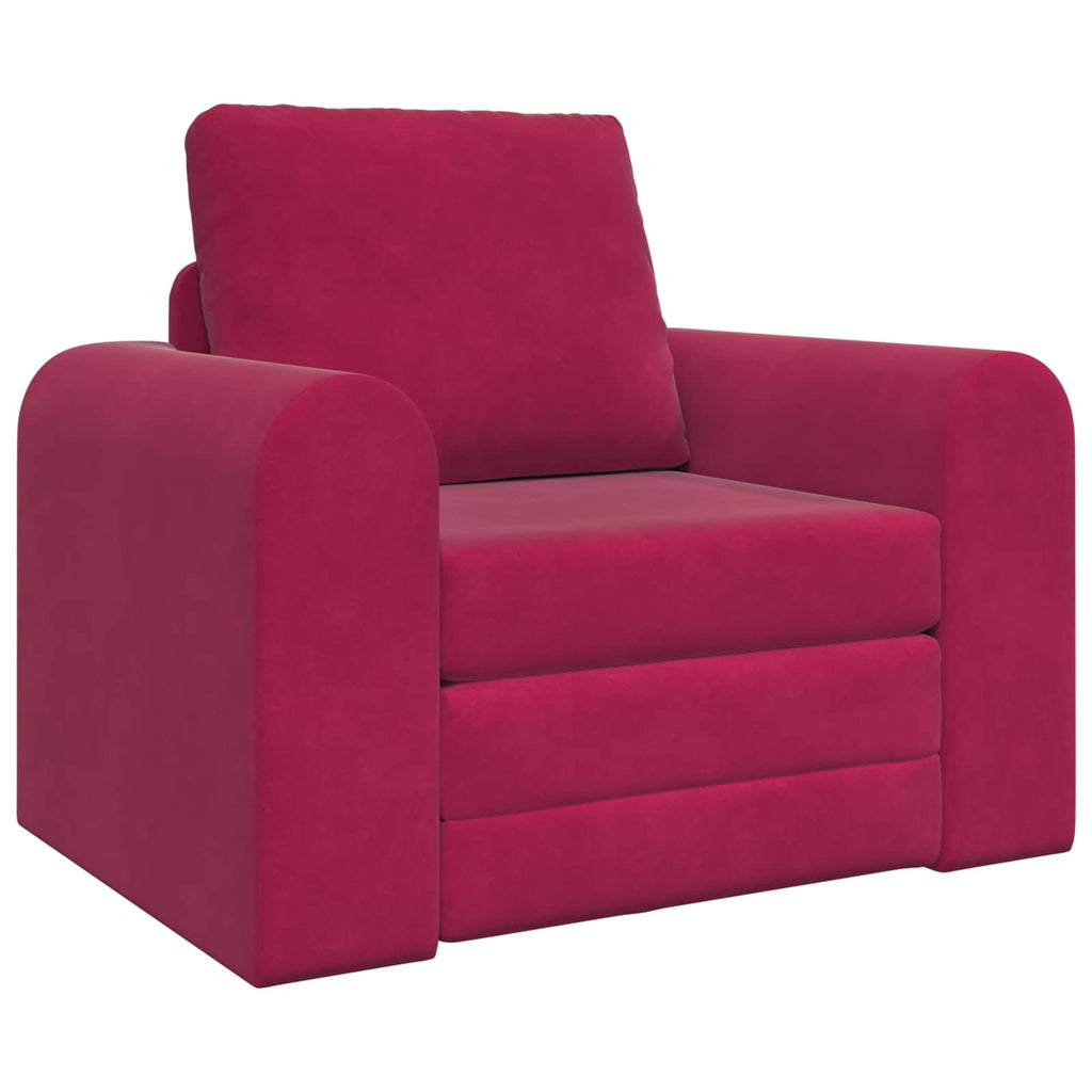 vidaXL Sofa Bed Czerwone wino 98 x 71 x 83 cm Aksamit