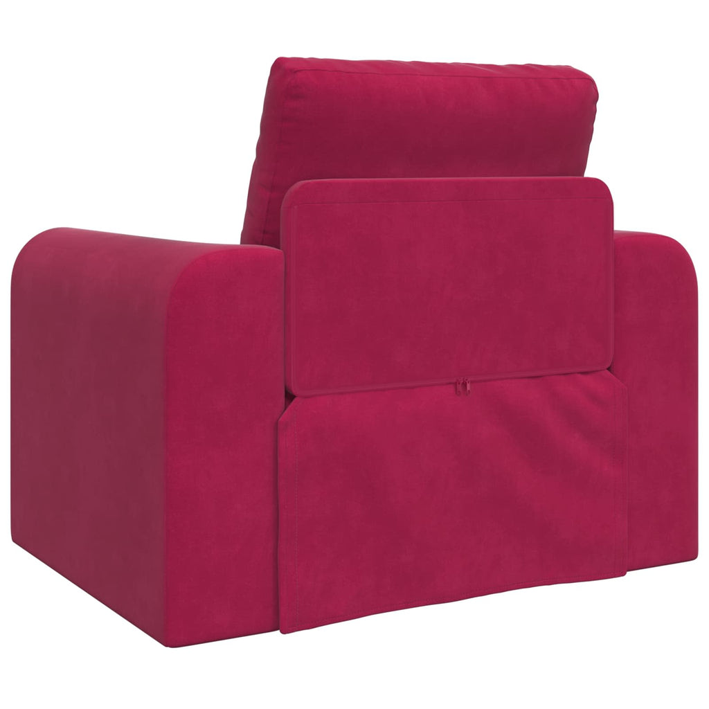 vidaXL Sofa Bed Czerwone wino 98 x 71 x 83 cm Aksamit
